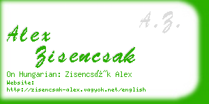 alex zisencsak business card